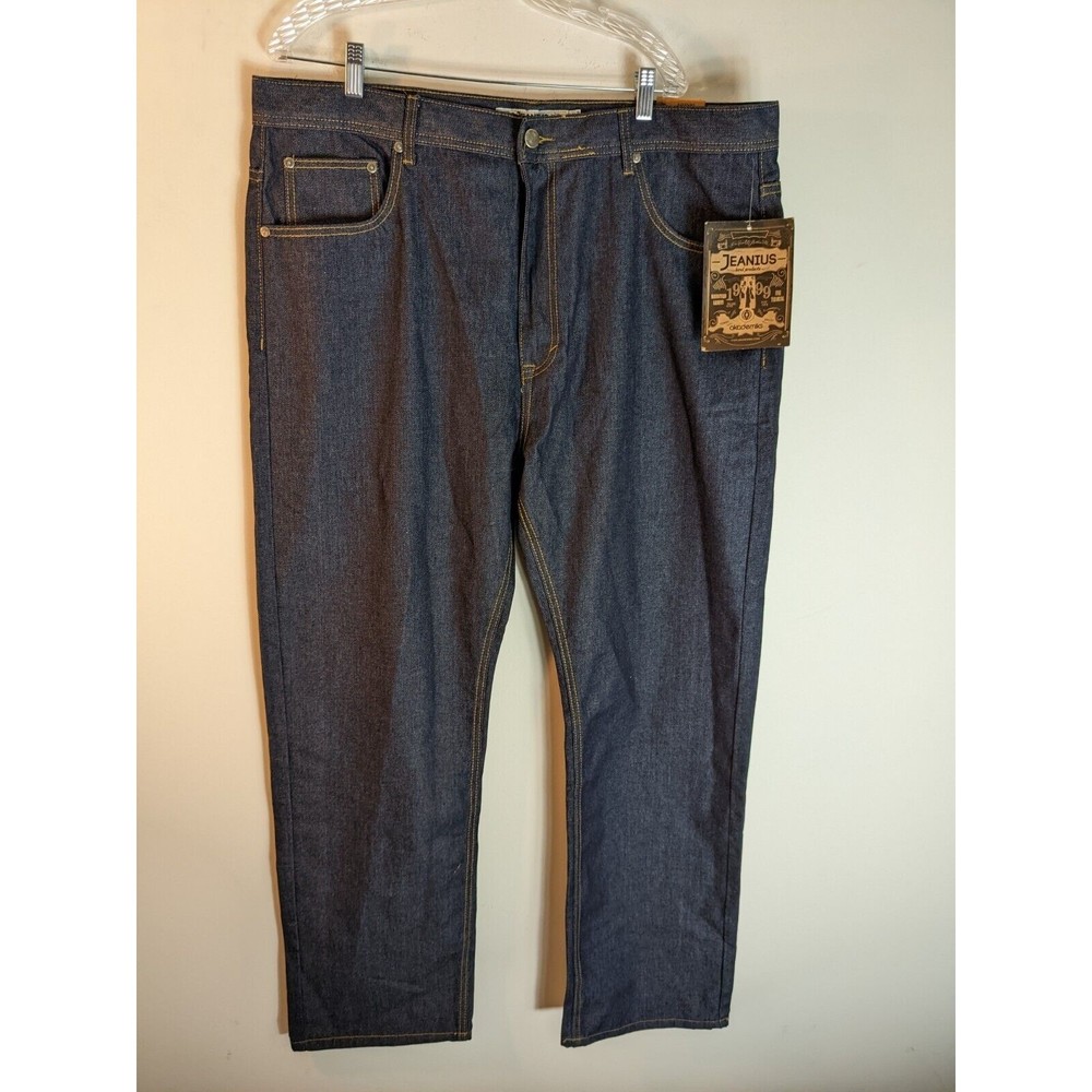 NEW Akademiks Jeanius Society Akdmks 42x32 Blue Jeans Baggy